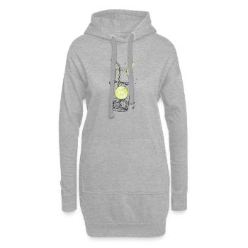 Limetten Limonade Sommer Limo - Hoodie-Kleid - Grau meliert - Vorne
