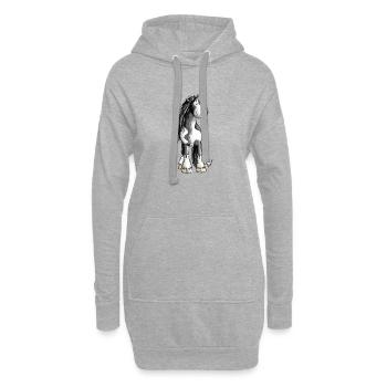 Tinker mit Blümchen - Hoodie-Kleid - Grau meliert - Vorne