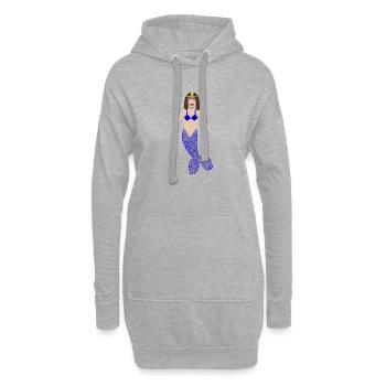 Mermaid Cleopatra Fantasy Art - Hoodie Dress - heather grey - Front