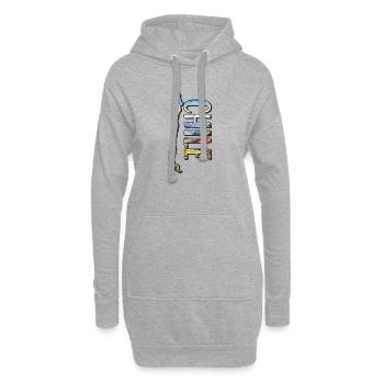 Carte à l’aquarelle du Chili - Sweat-shirt à capuche long Femme - gris chiné - Devant