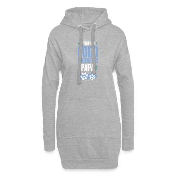 Dogue Argentino Chiens Papa - Sweat-shirt à capuche long Femme - gris chiné - Devant