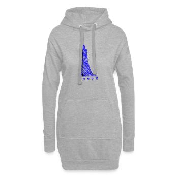 Mémorial naval de Laboe – Conception moderne des lignes - Sweat-shirt à capuche long Femme - gris chiné - Devant