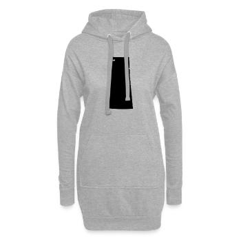 Saskatchewan-Karte - Hoodie-Kleid - Grau meliert - Vorne