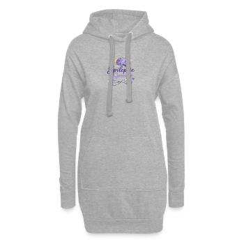 Cuillère pour l’épilepsie : conception de cerveau et de cuillère - Sweat-shirt à capuche long Femme - gris chiné - Devant