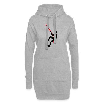 Escalade OCR – Conception du défi de corde - Sweat-shirt à capuche long Femme - gris chiné - Devant