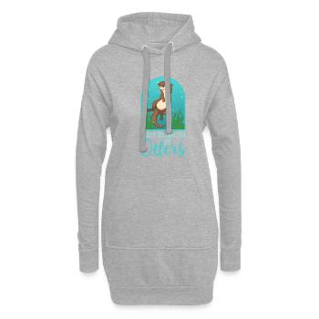 Distrait par les loutres, le dicton ironique des - Sweat-shirt à capuche long Femme - gris chiné - Devant