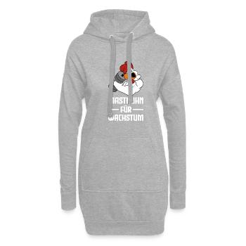 Masthuhn für Wachstum Bodybuilding - Hoodie-Kleid - Grau meliert - Vorne