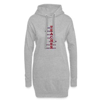 Lehrer Inspirierende Worte Mentor Inspirieren Bilden - Hoodie-Kleid - Grau meliert - Vorne