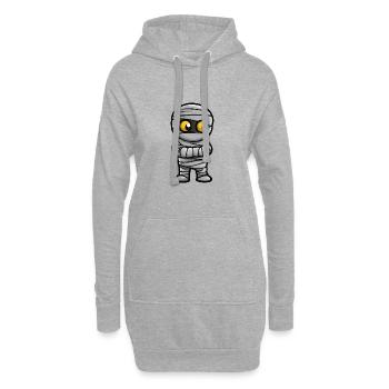 Mumie Halloween Cartoon - Hoodie-Kleid - Grau meliert - Vorne