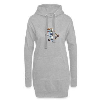 Drôle de motif animal de ferme de chèvre - Sweat-shirt à capuche long Femme - gris chiné - Devant