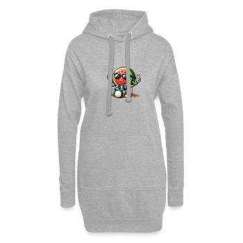 Global - Plantilla Negra sin Japón - Sudadera vestido con capucha - gris jaspeado - delante