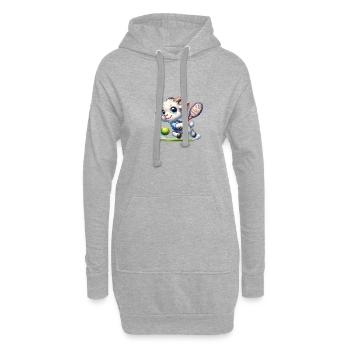 Conception de joueur de tennis de chèvres drôles - Sweat-shirt à capuche long Femme - gris chiné - Devant