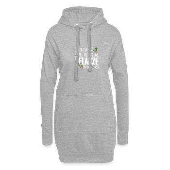 Zwei Pflanzen sind besser Gärtnerin Sprüche Damen - Hoodie-Kleid - Grau meliert - Vorne