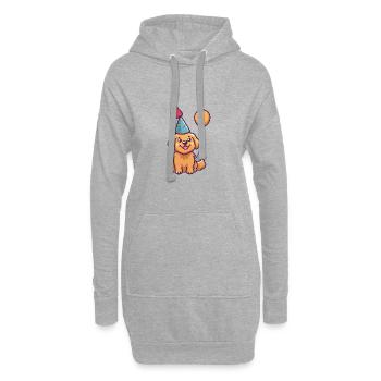 Golden Retriever Hunde Geburtstag Comic Lustig - Hoodie-Kleid - Grau meliert - Vorne