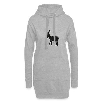 Ziege - Hoodie-Kleid - Grau meliert - Vorne