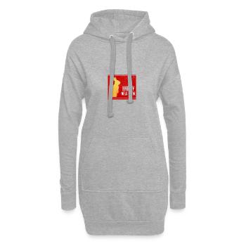 Chinesisches Neujahr Hase Asien 2023 I Geschenk - Hoodie-Kleid - Grau meliert - Vorne