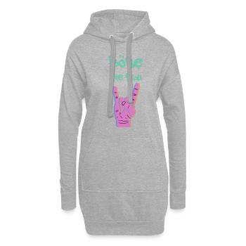 böse alte frau Spruch Geschenk - Hoodie-Kleid - Grau meliert - Vorne