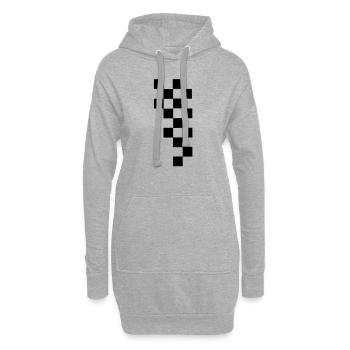 RACING FLAG - Hoodie-Kleid - Grau meliert - Vorne