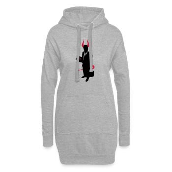 L'avocat du diable - Sweat-shirt à capuche long Femme - gris chiné - Devant