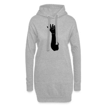 Saupoudrer de sel - Sweat-shirt à capuche long Femme - gris chiné - Devant