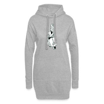 Scooter, Scooter, Rétro, Vintage, Permis de conduire - Sweat-shirt à capuche long Femme - gris chiné - Devant