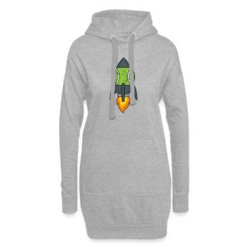 Padel Padel Tennis Padel Mode PADEL TENNIS ROCKET - Sweat-shirt à capuche long Femme - gris chiné - Devant