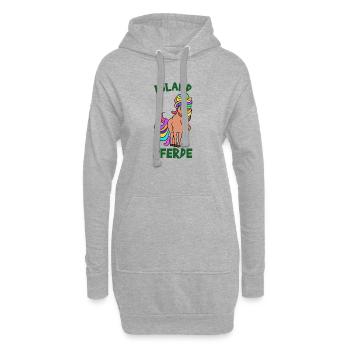 Pferdeliebe Islandpferde Islandponys Spruch - Hoodie-Kleid - Grau meliert - Vorne