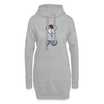 70. 70 JAHRE. 70-JÄHRIGES JUBILÄUM - Hoodie-Kleid - Grau meliert - Vorne
