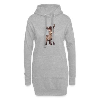 Esel - Hoodie-Kleid - Grau meliert - Vorne