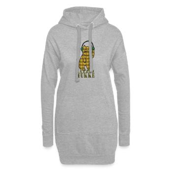 Katzen mukke - Hoodie-Kleid - Grau meliert - Vorne