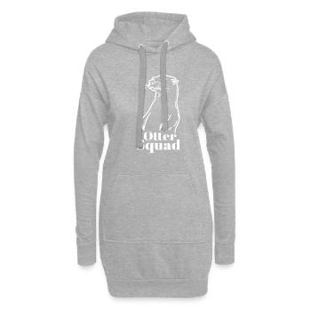Otter Squad Jolie loutre de mer - Sweat-shirt à capuche long Femme - gris chiné - Devant
