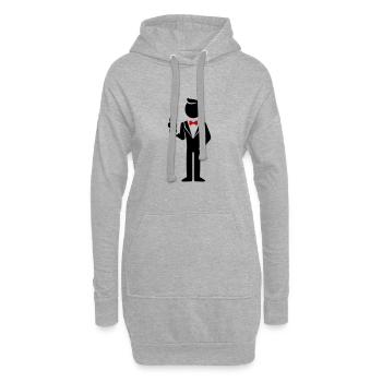 Enterrement de vie de garçon de mariage marié - Sweat-shirt à capuche long Femme - gris chiné - Devant