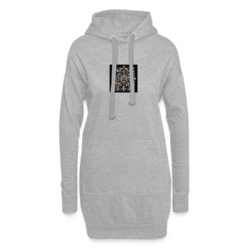 Mandala Motiv mit Messer - Hoodie-Kleid - Grau meliert - Vorne
