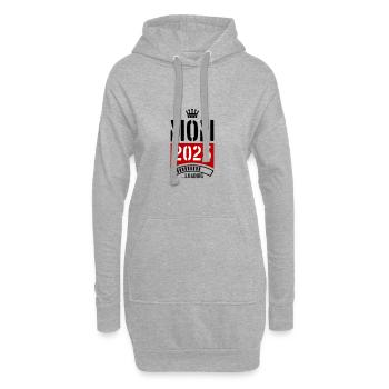 Mama 2025 Loading Mom - Hoodie-Kleid - Grau meliert - Vorne