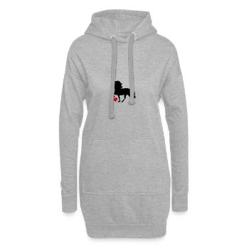 Islandpferd - Hoodie-Kleid - Grau meliert - Vorne