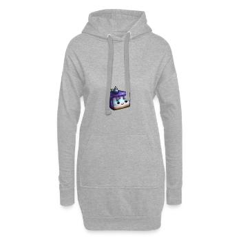 Morceau de gâteau plein de myrtille et de magie - Sweat-shirt à capuche long Femme - gris chiné - Devant