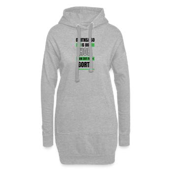 Koi zeit... Gortnsaiso - bayerischer Spruch - Hoodie-Kleid - Grau meliert - Vorne