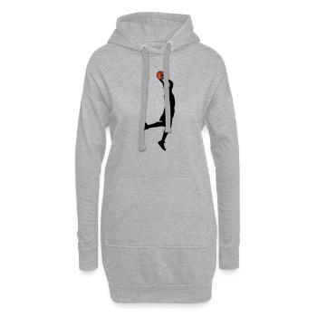 Basketball - Hoodie-Kleid - Grau meliert - Vorne