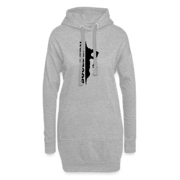 Bouldern - Hoodie-Kleid - Grau meliert - Vorne