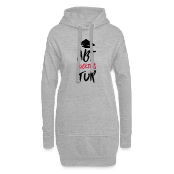 abi fucking tur - Hoodie-Kleid - Grau meliert - Vorne