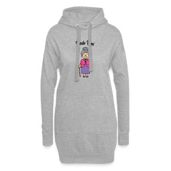 Brille Beste Omi Großmutter Oma Sehschwäche Spruch - Hoodie-Kleid - Grau meliert - Vorne