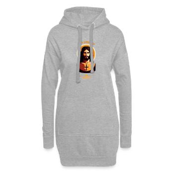 I LOVE JESUS - Hoodie-Kleid - Grau meliert - Vorne