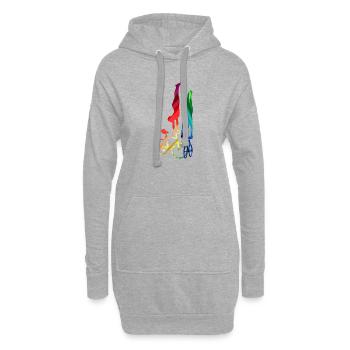 Kunstrad, Kunstradfahren, Hallenradsport - Hoodie-Kleid - Grau meliert - Vorne