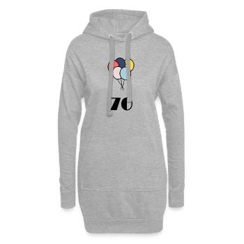70. 70 JAHRE. 70-JÄHRIGES JUBILÄUM. 70-JÄHRIGES JUBILÄUM. - Hoodie-Kleid - Grau meliert - Vorne