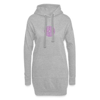 Labyrinth von Chartres purple - Hoodie-Kleid - Grau meliert - Vorne