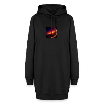 Surrealer Sonnenuntergang - Hoodie-Kleid - Schwarz - Vorne