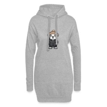 Dogue Argentino Chien Élégant - Sweat-shirt à capuche long Femme - gris chiné - Devant
