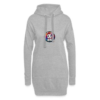 Hase Weihnachten Christmas - Hoodie-Kleid - Grau meliert - Vorne