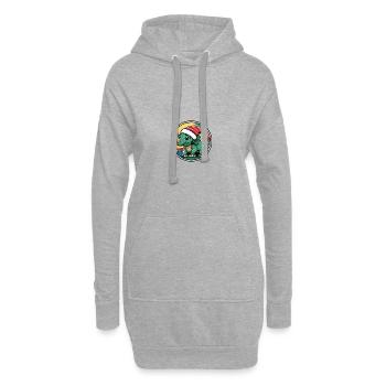 Dinosaure tricératops Noël Noël - Sweat-shirt à capuche long Femme - gris chiné - Devant