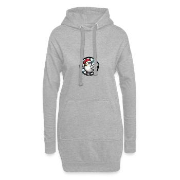 Colombe Oiseau Noël Noël - Sweat-shirt à capuche long Femme - gris chiné - Devant